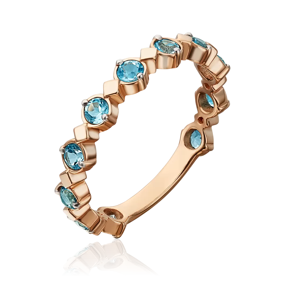 Кольцо из красного золота с топазами 01-5365-00-201-1110-57