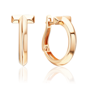 Серьги с английским замком из красного золота 02-5556-00-000-1110