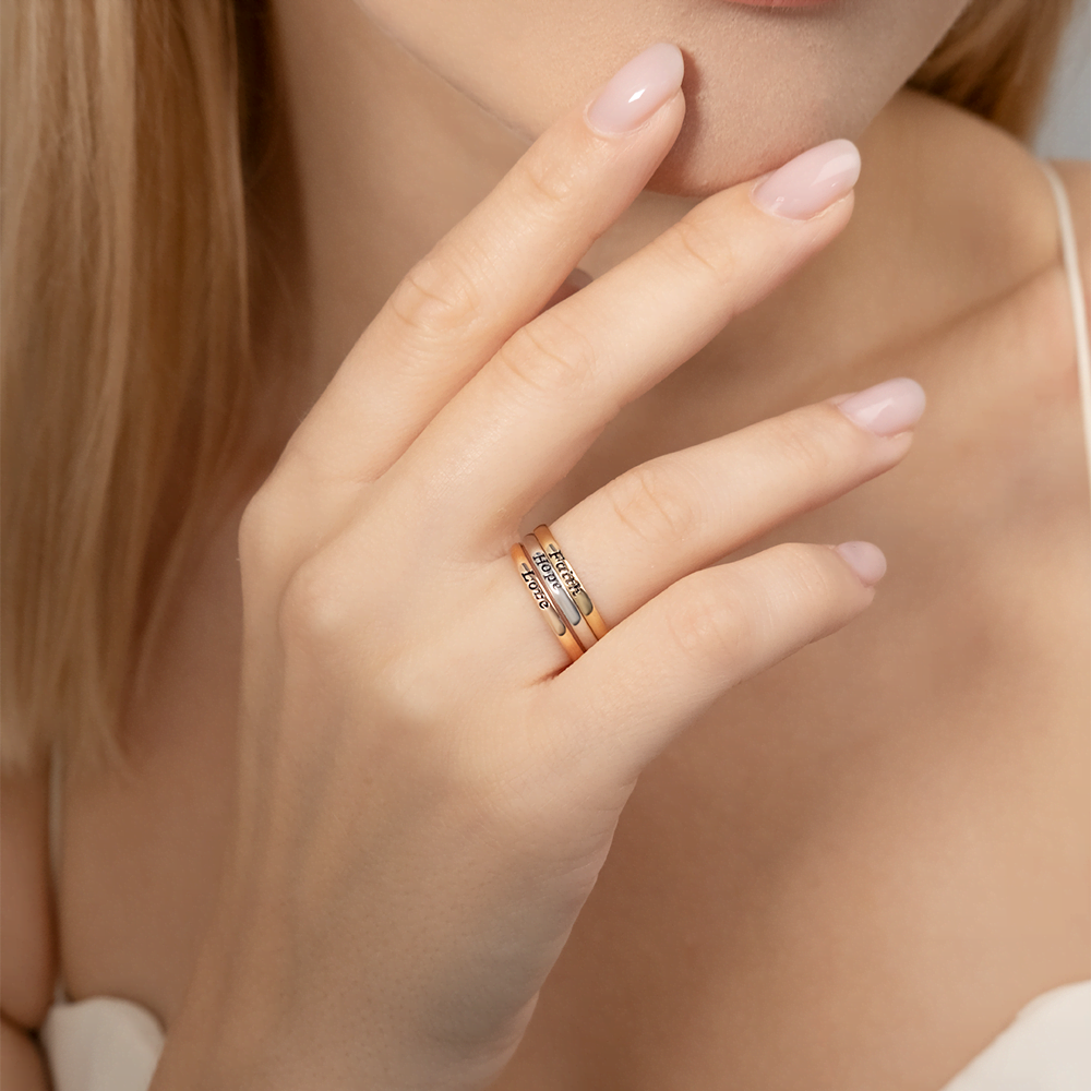 Кольцо «Вера, надежда, любовь» из комбинированного золота с эмалью 01-4781-00-000-1140-39