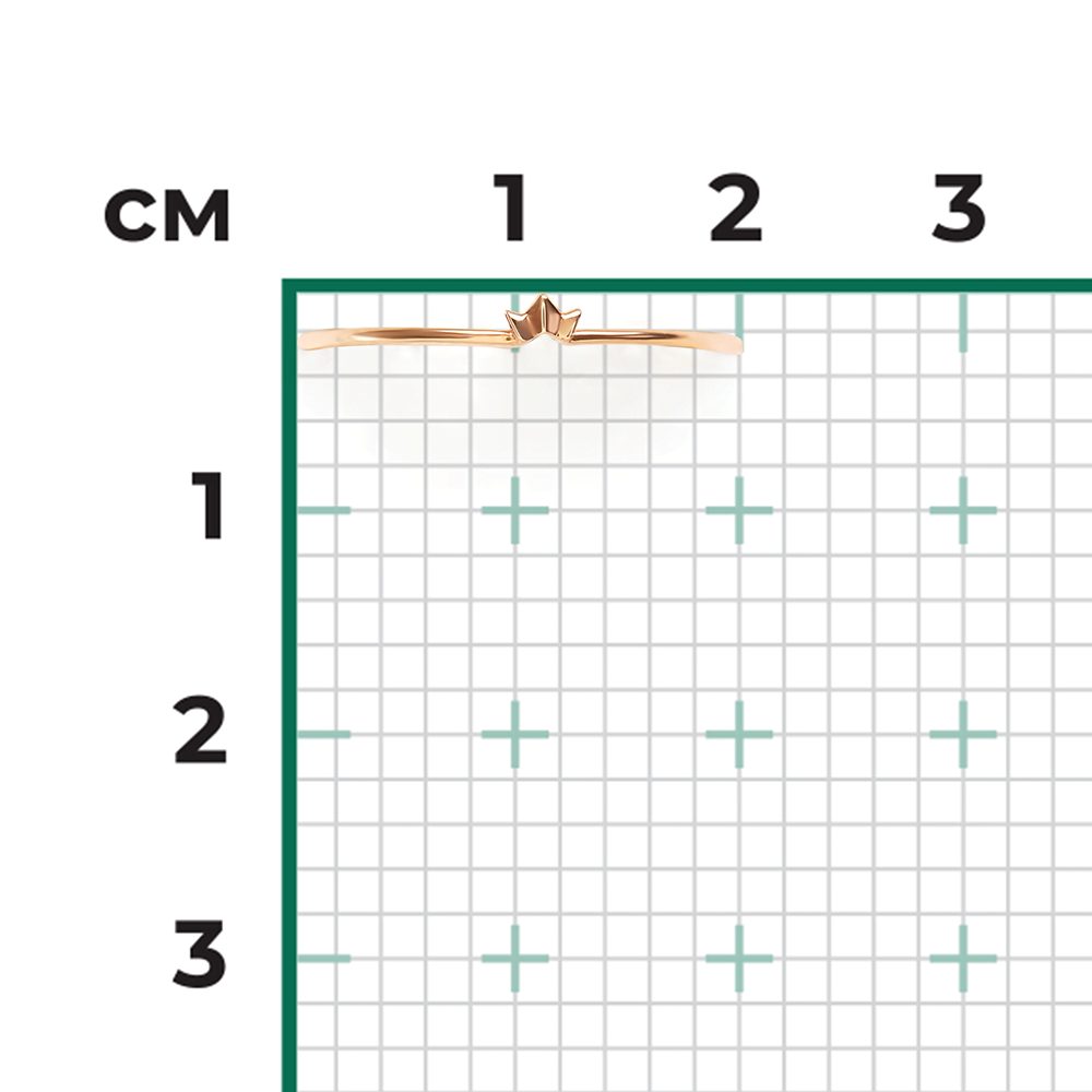 Кольцо «Корона» из красного золота 01-4770-00-000-1110-02