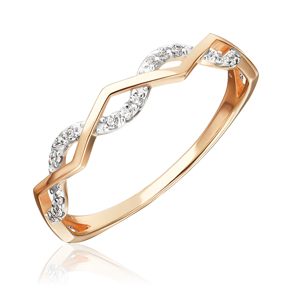 Кольцо из красного золота с фианитами 01-5934-00-401-1110