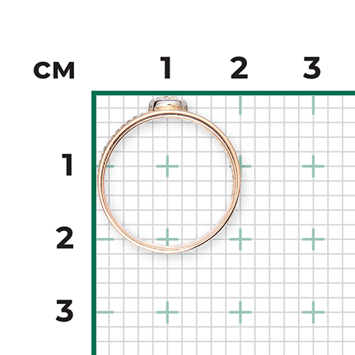 Кольцо из комбинированного золота с фианитом 01-5347-00-501-1111-38