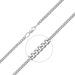 Браслет из белого золота с алмазной гранью (плетение «Панцирное») 22-0111-100-1120-17