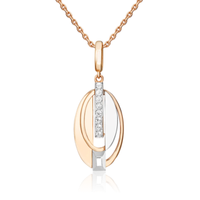 Подвеска из комбинированного золота с натуральными топазами white 03-3371-00-201-1111