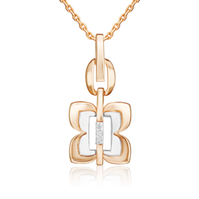 Подвеска из комбинированного золота с бриллиантами 03-3364-00-101-1111