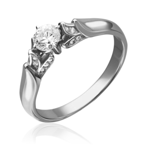 Помолвочное кольцо из белого золота с фианитами 01-5240-00-501-1120-38