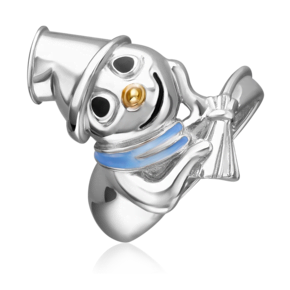 Кольцо «Снеговик» из серебра с эмалью 01-5705-00-000-0200