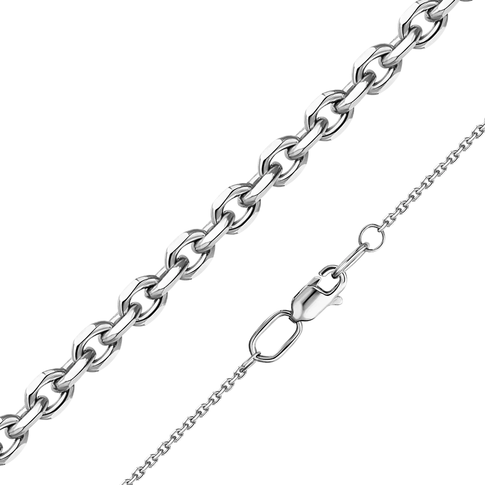 Цепь из белого золота с алмазной гранью (плетение «Якорное») 21-0811-040-1120-17