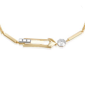 Браслет из комбинированного золота с натуральным топазом white 05-0754-00-201-1121