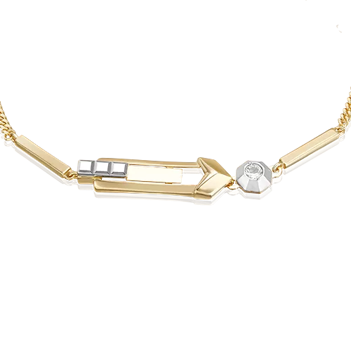 Браслет из комбинированного золота с натуральным топазом white 05-0754-00-201-1121