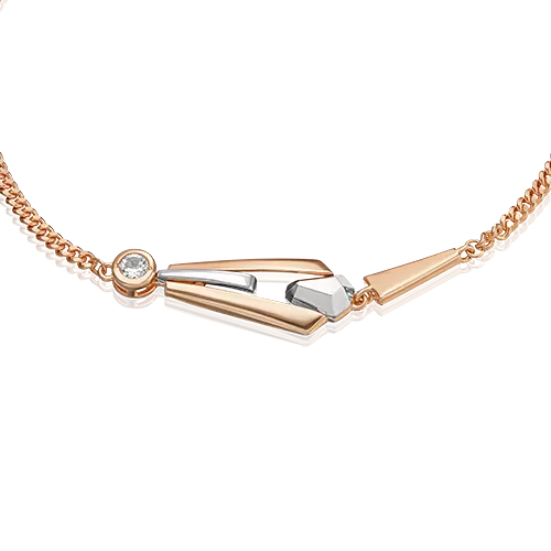 Браслет из комбинированного золота с натуральным топазом white 05-0748-00-201-1111