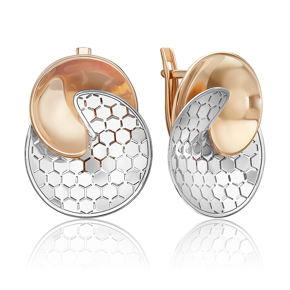 Серьги из комбинированного золота 02-5271-00-000-1111