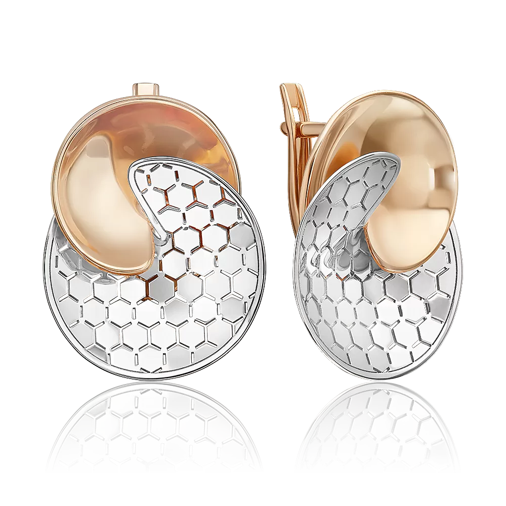 Серьги из комбинированного золота 02-5271-00-000-1111