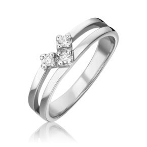 Кольцо из белого золота с бриллиантами 01-0554-00-101-1120-30