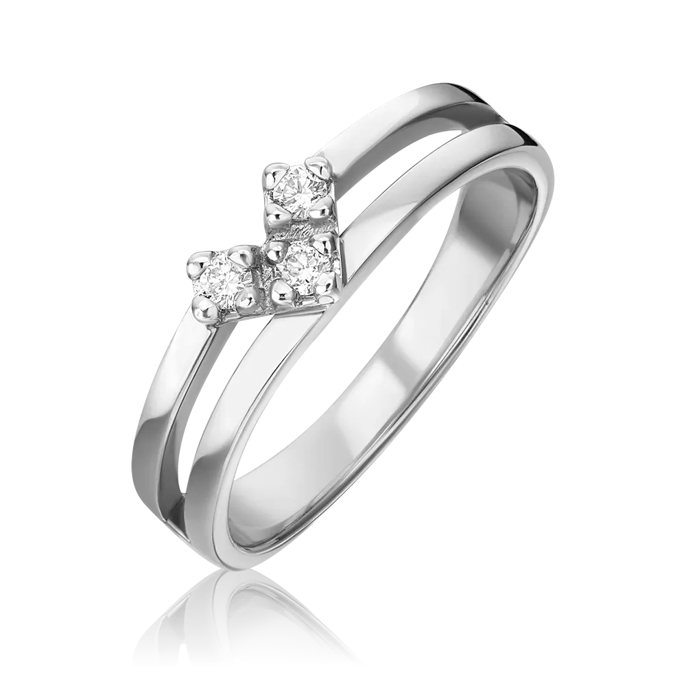 Кольцо из белого золота с бриллиантами 01-0554-00-101-1120-30