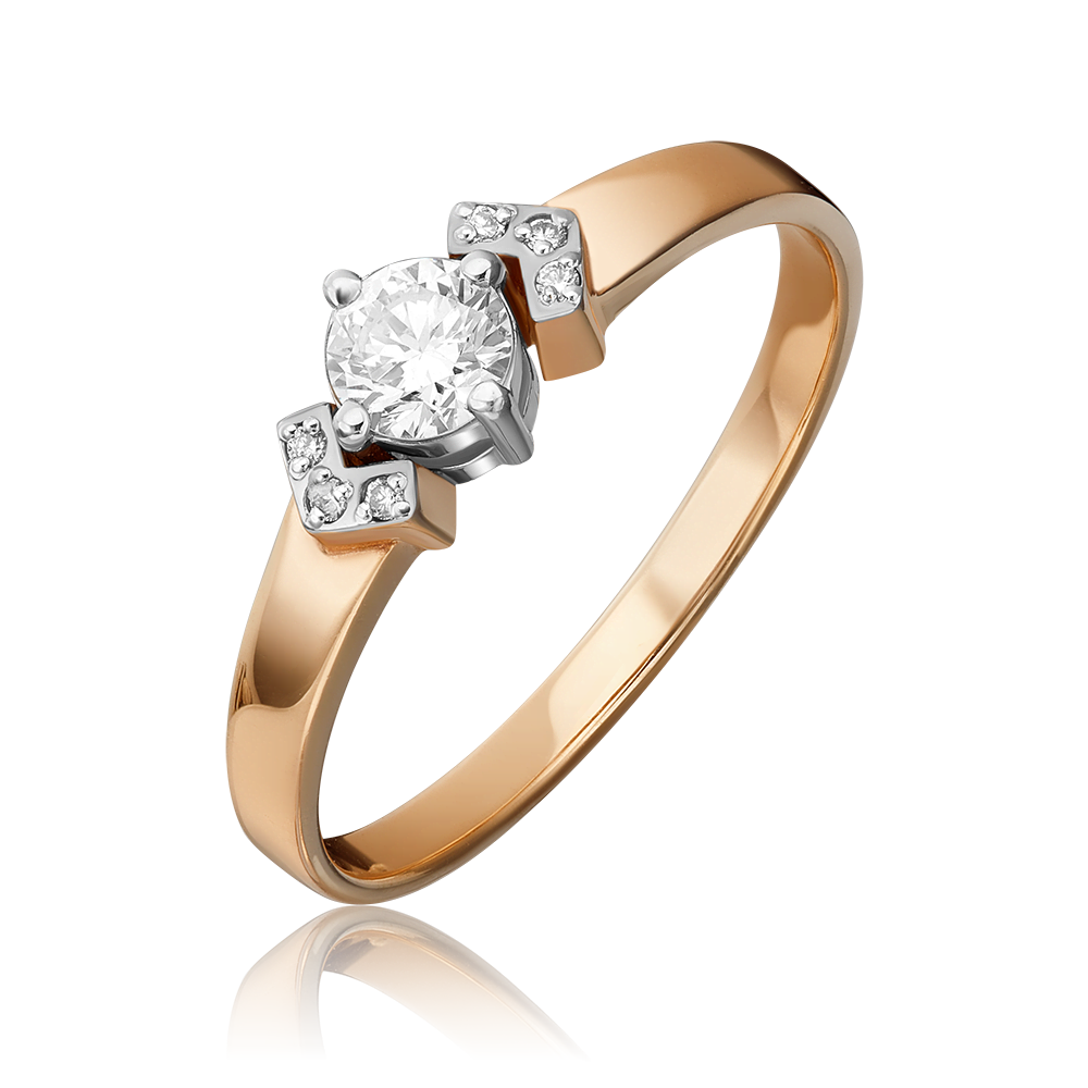 Кольцо из комбинированного золота с бриллиантами 01-0557-00-101-1111-30