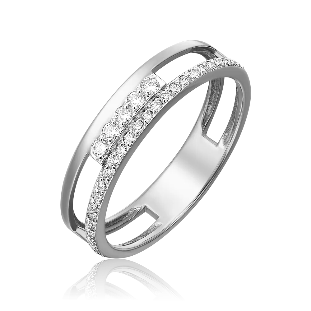 Кольцо из белого золота с бриллиантами 01-0566-00-101-1120-30