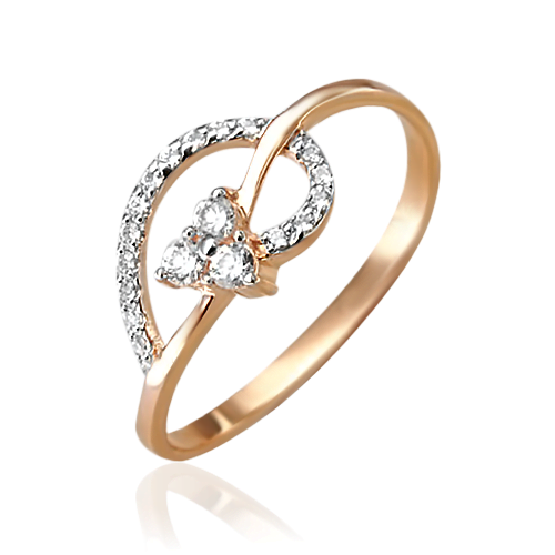 Кольцо из красного золота с бриллиантами 01-0579-00-101-1110-30