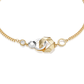 Браслет из комбинированного золота с натуральным топазом white 05-0746-00-201-1121