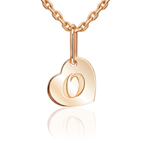 Подвеска «Буква О» из красного золота 03-3658-О-000-1110