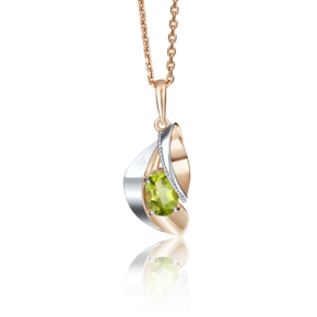 Подвеска из комбинированного золота с хризолитом 03-2761-00-205-1111-46