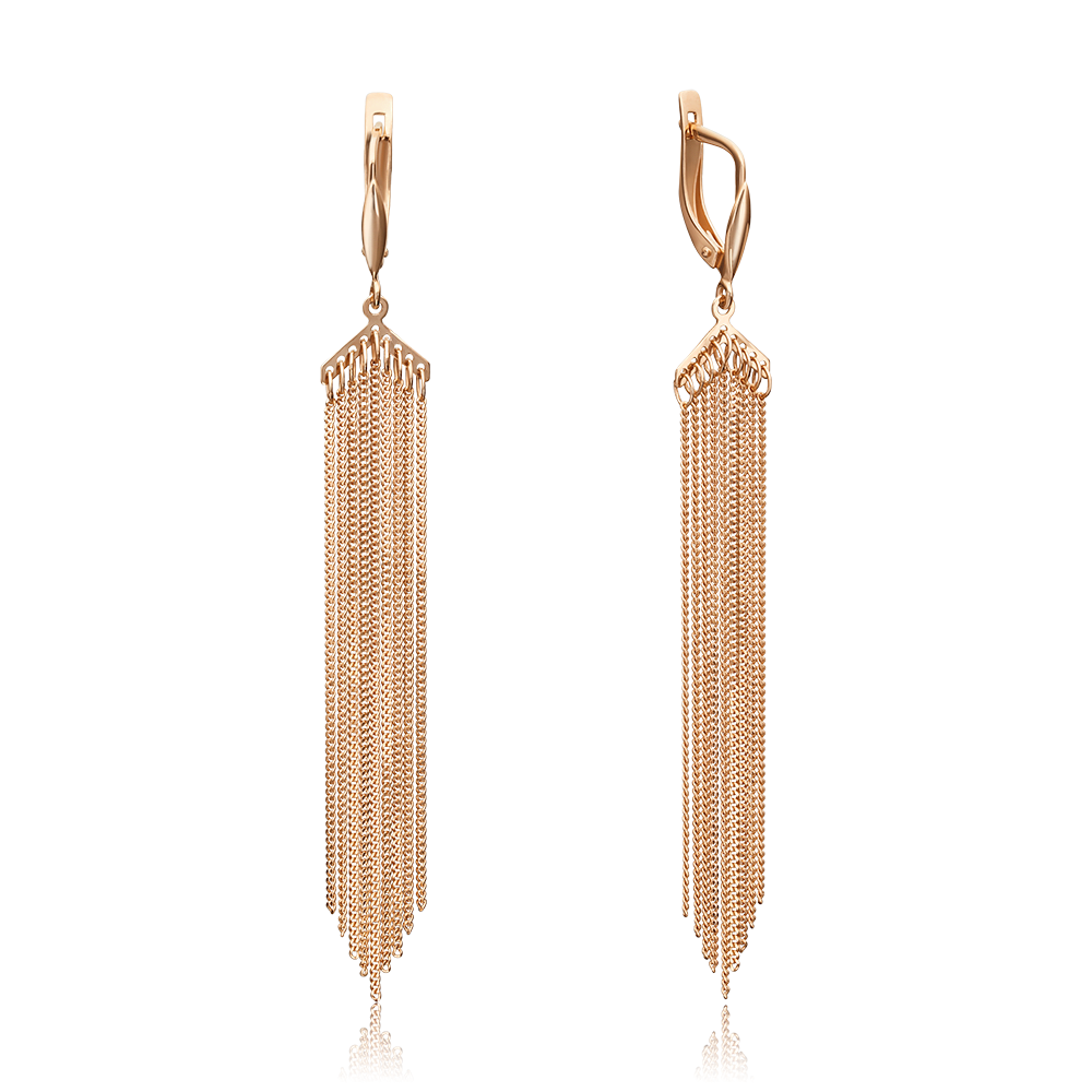 Серьги с английским замком из красного золота 02-4429-00-000-1110-42