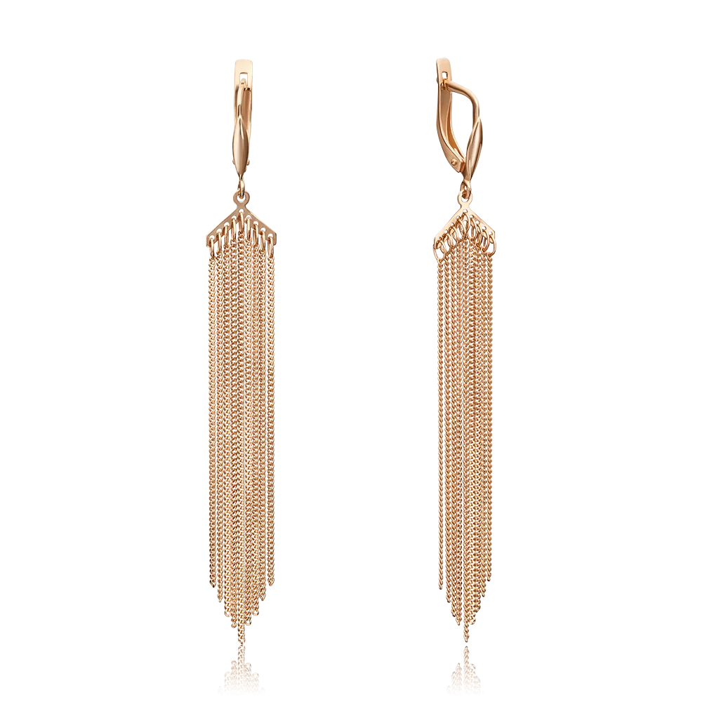 Серьги с английским замком из красного золота 02-4429-00-000-1110-42