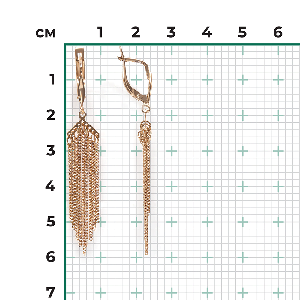 Серьги с английским замком из красного золота 02-4429-00-000-1110-42