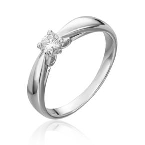 Помолвочное кольцо из белого золота с фианитом 01-4628-00-501-1120-38