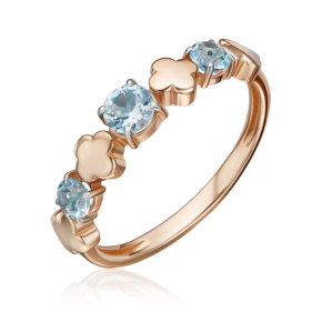 Кольцо из красного золота с топазами 01-5835-00-201-1110