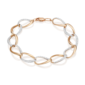 Браслет из красного золота с фианитами 05-0312-00-401-1110-24