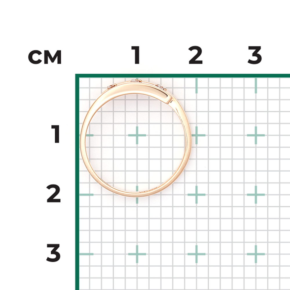 Кольцо из красного золота с бриллиантами 01-0513-00-101-1110-30