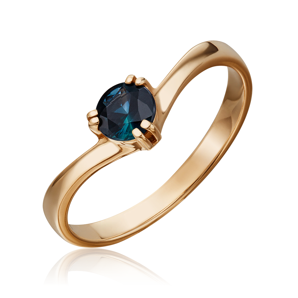 Кольцо из красного золота с сапфиром 01-0503-00-102-1110-30