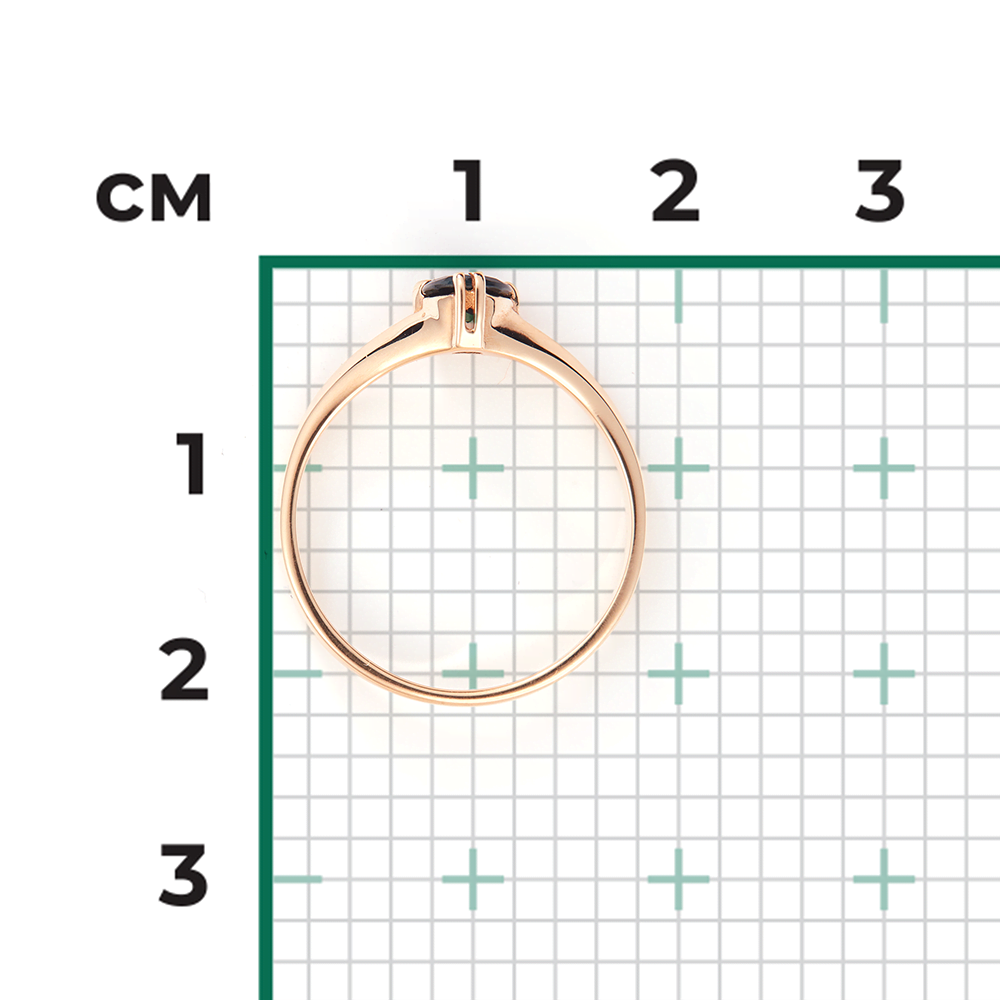 Кольцо из красного золота с сапфиром 01-0503-00-102-1110-30
