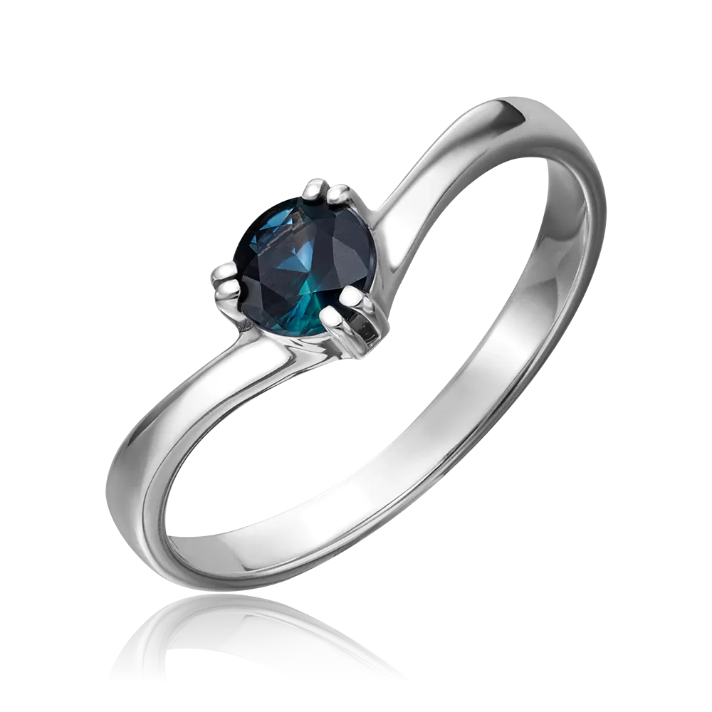 Кольцо из белого золота с сапфиром 01-0504-00-102-1120-30