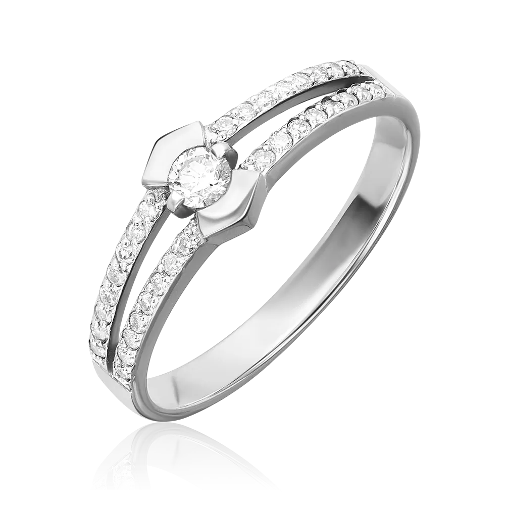 Кольцо из белого золота с бриллиантами 01-0510-00-101-1120-30
