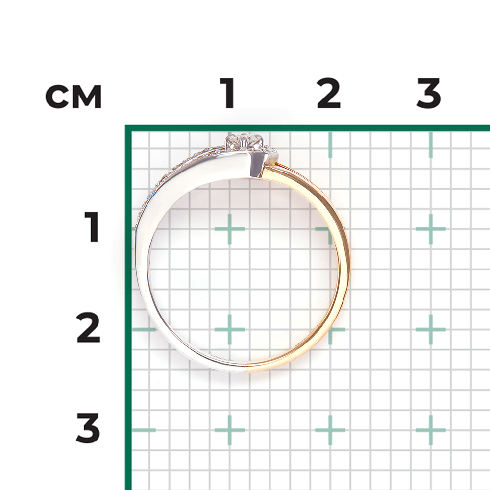 Кольцо из комбинированного золота с бриллиантами 01-0501-00-101-1111-30