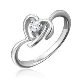 Кольцо из белого золота с бриллиантом 01-0506-00-101-1120-30