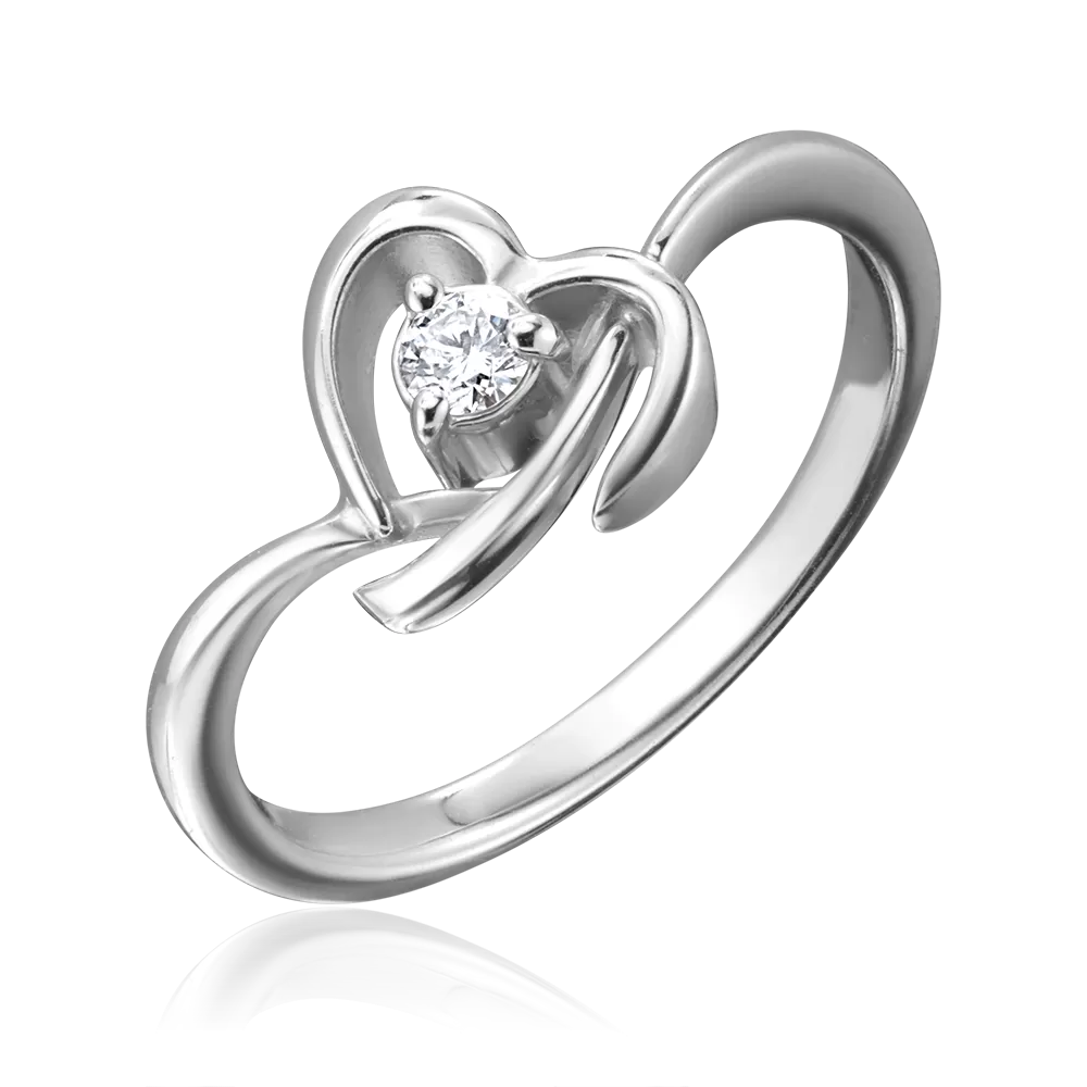 Кольцо из белого золота с бриллиантом 01-0506-00-101-1120-30