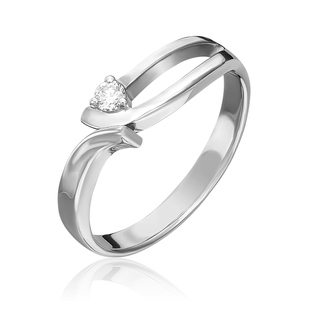 Кольцо из белого золота с бриллиантом 01-0512-00-101-1120-30