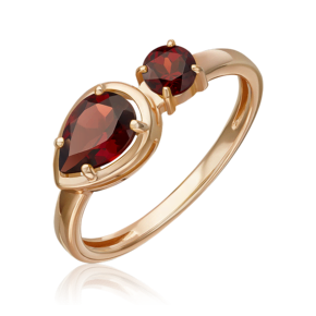 Кольцо из красного золота с гранатами 01-5826-00-204-1110