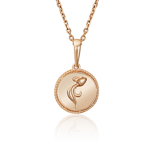 Подвеска «Знак зодиака Водолей» из красного золота 03-3110-11-000-1110-66