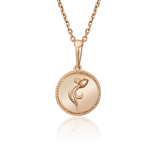 Подвеска «Знак зодиака Водолей» из красного золота 03-3110-11-000-1110-66