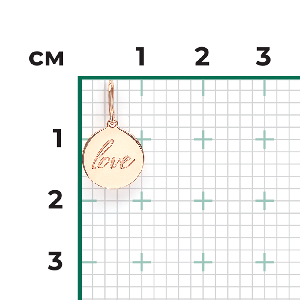 Подвеска «Любовь» из красного золота 03-3035-00-000-1110-01