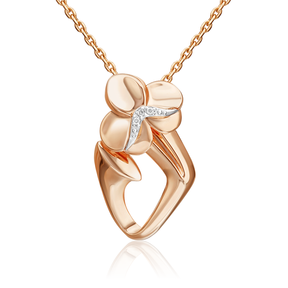 Подвеска из комбинированного золота с бриллиантами 03-3361-00-101-1111