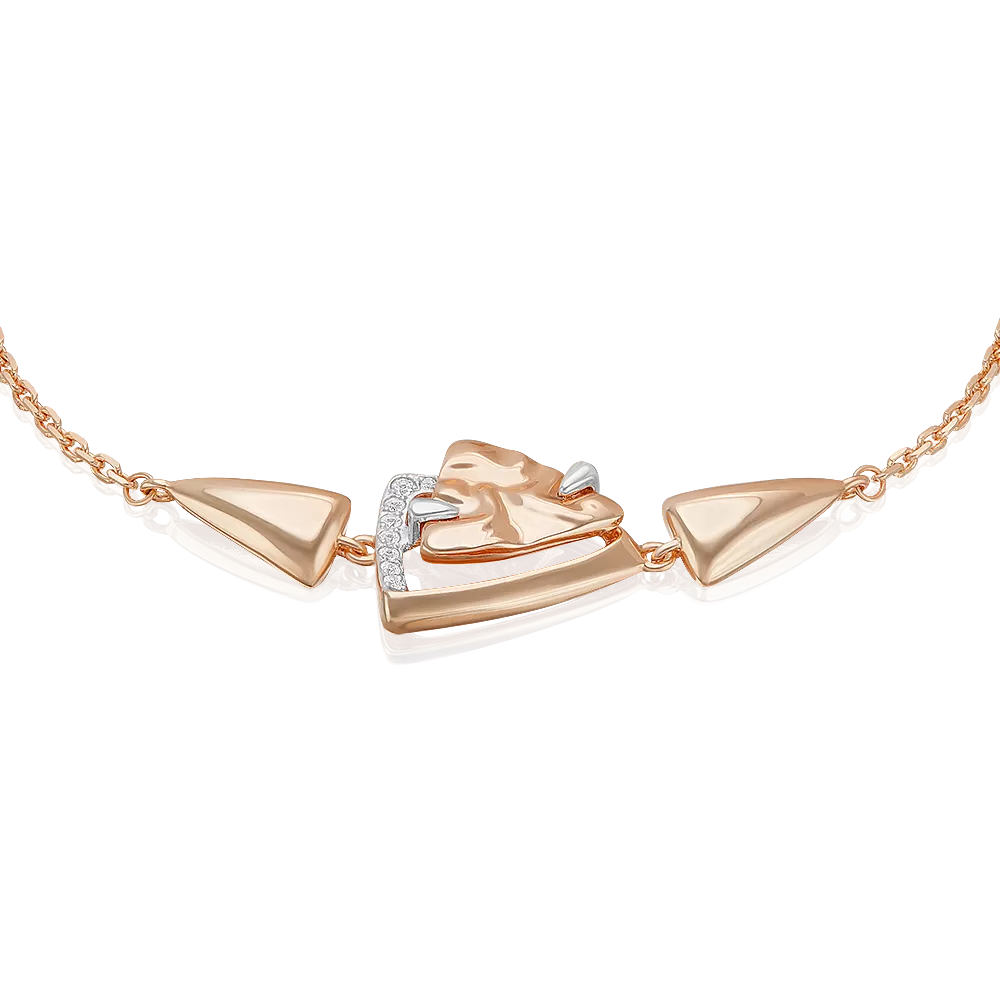 Браслет «Интрига» из красного золота с натуральными топазами white 05-0761-00-201-1110