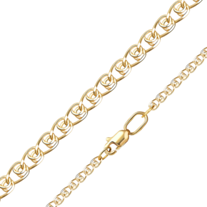 Цепь из лимонного золота с алмазной гранью (плетение «Лав») 21-0413-040-1130-17