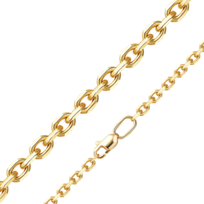 Цепь из лимонного золота с алмазной гранью (плетение «Якорное») 21-0813-100-1130-17