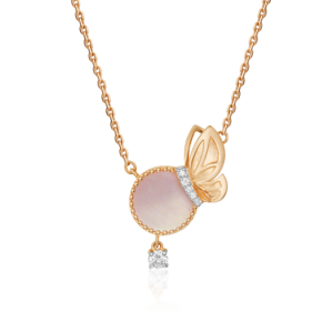 Колье «Утренняя симфония» из красного золота с перламутром и фианитами 07-0268-00-752-1110