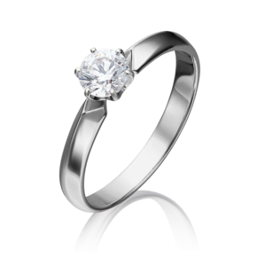 Помолвочное кольцо из белого золота с фианитом 01-1003-00-501-1120-38